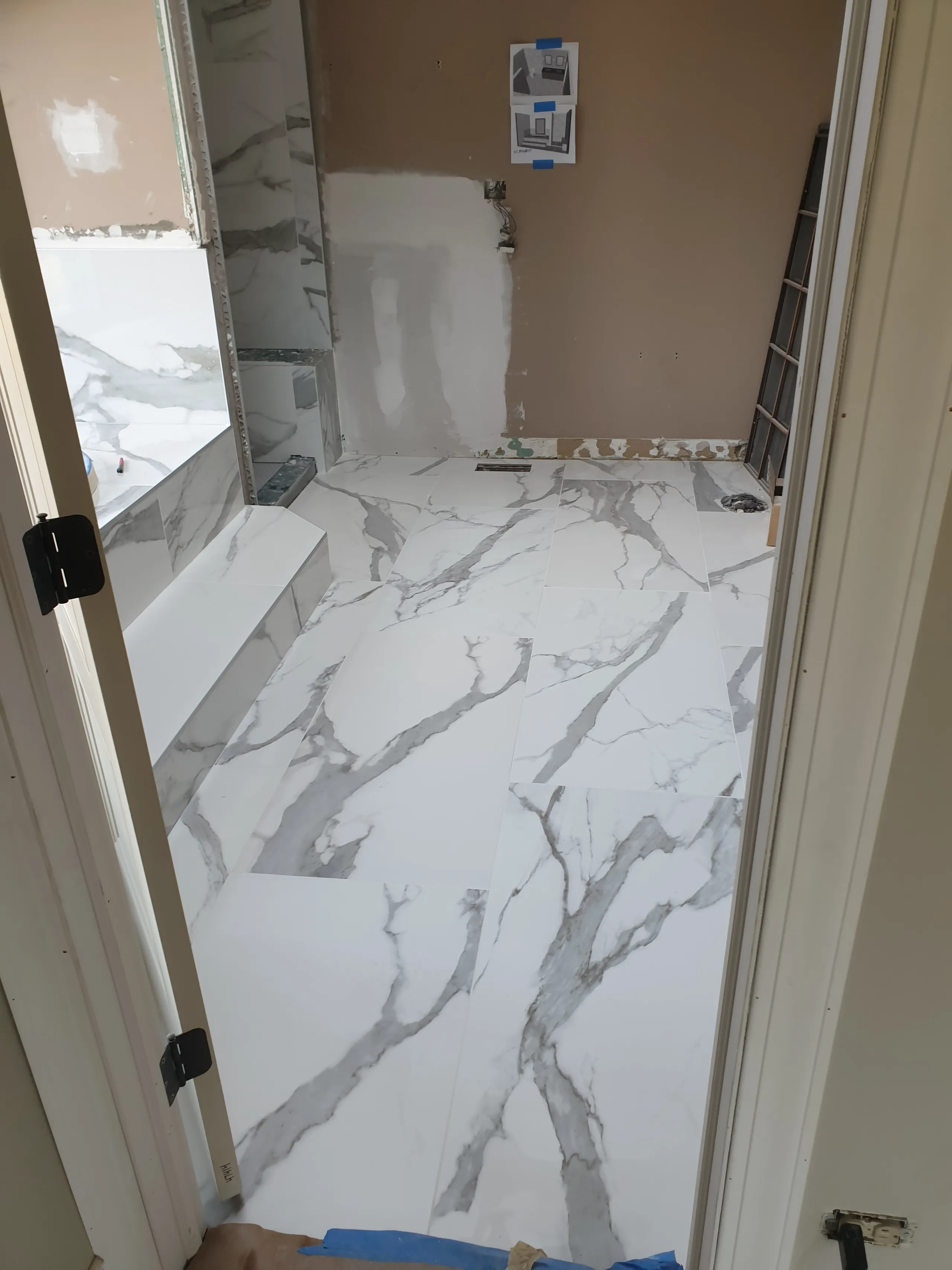 Tile installation